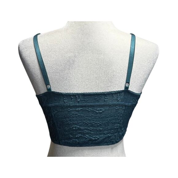Free People Intimately Lace Bralette Teal Blue Small S/P Boho Festival Y2K - Picture 2 of 4